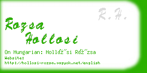 rozsa hollosi business card